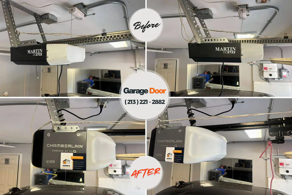 Before and after: garage door repair Lake Marcel-Stillwater, WA